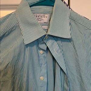 Green Striped Dress Shirt
